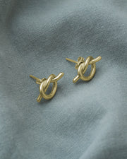 ARETES DESATA MIS NUDOS PLATA .925 Y ORO