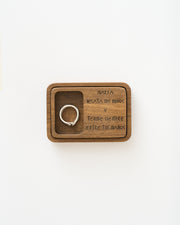 CAJA PARA JOYERÍA EN MADERA CON FRASE GRABADA