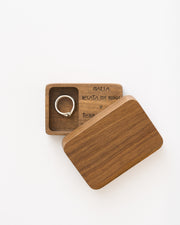 CAJA PARA JOYERÍA EN MADERA CON FRASE GRABADA