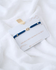 PULSERA MEDALLA DESATADORA NUDO ESPIGA PLATA  .925 Y  BAÑO ORO