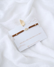 PULSERA MEDALLA DESATADORA NUDO ESPIGA PLATA  .925 Y  BAÑO ORO