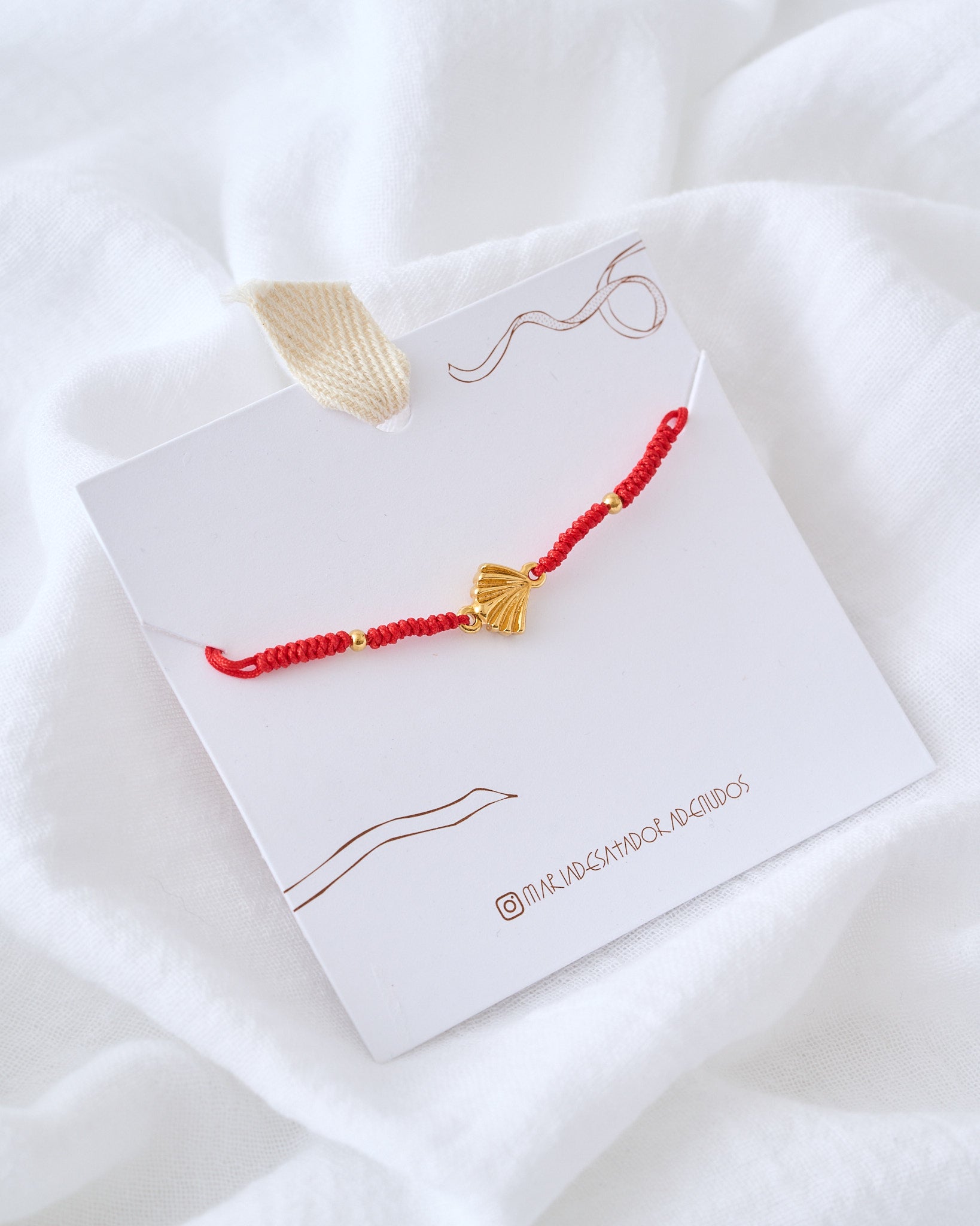 PULSERA CONCHA PEREGRINO BAÑO DE ORO