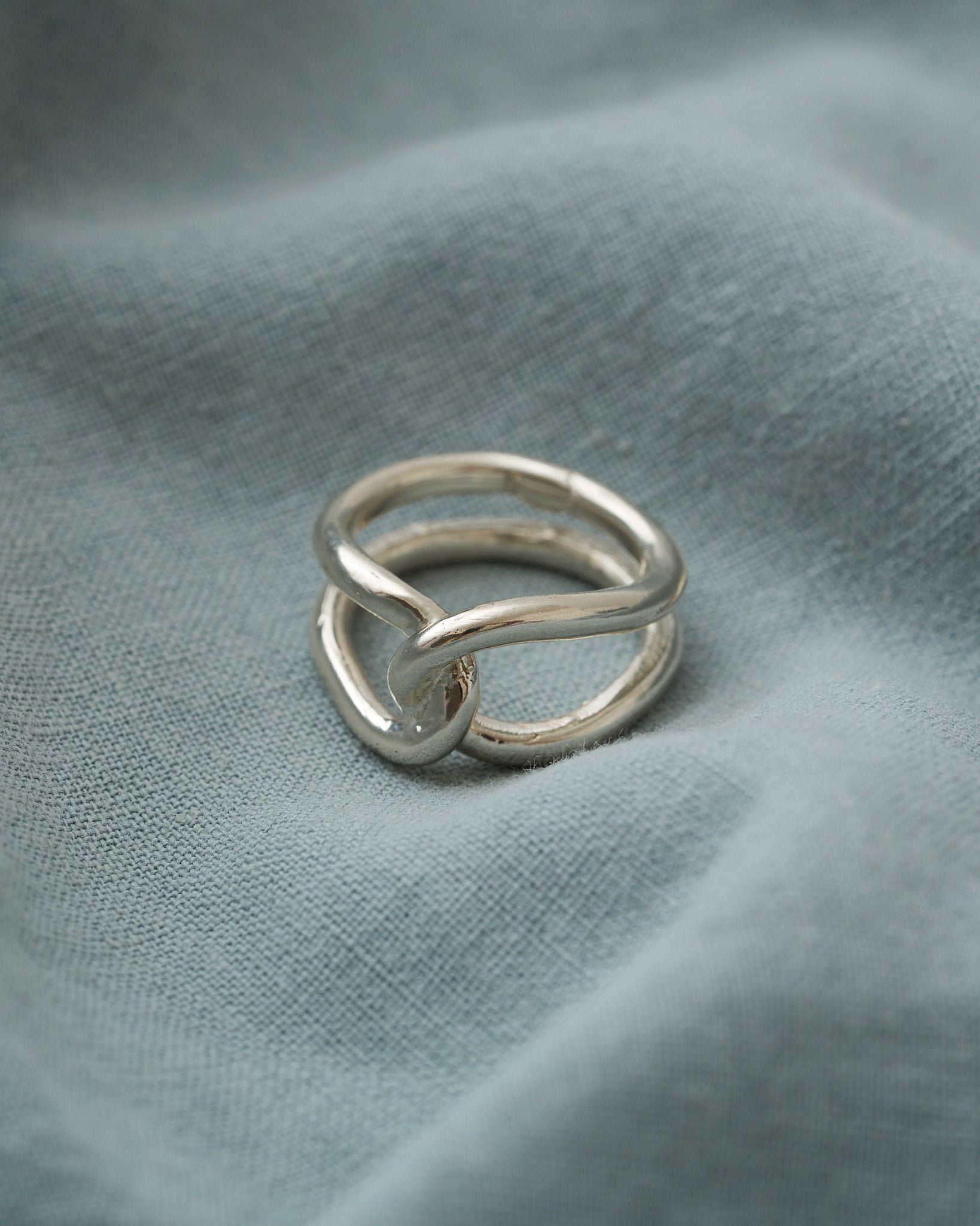 ANILLO NUDO DELGADO PLATA .925