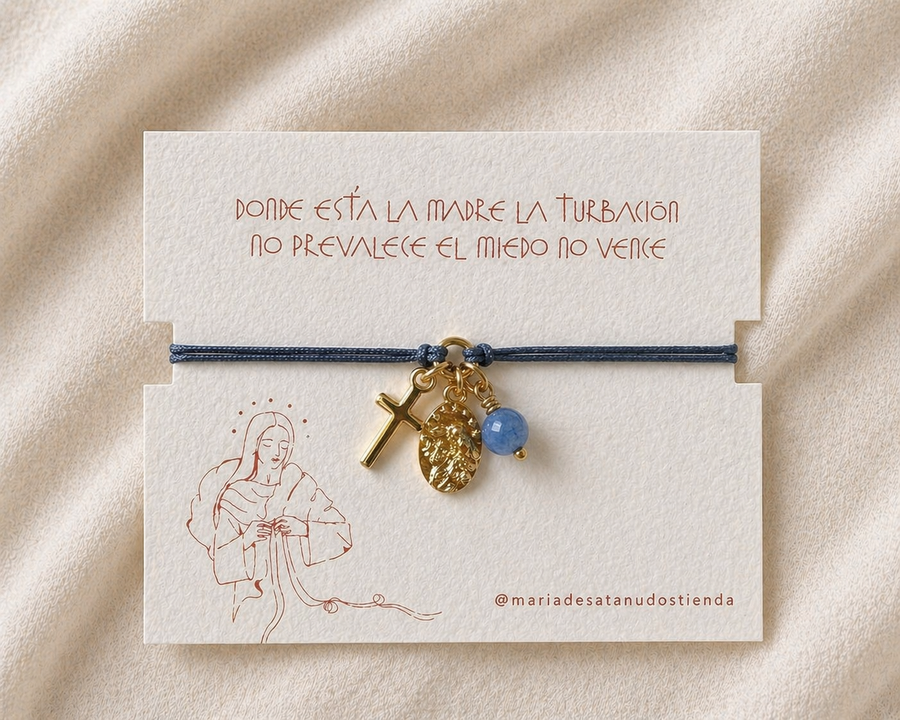 PULSERA DÍA DE LAS MADRES MEDALLA + CRUZ