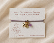 PULSERA DÍA DE LAS MADRES MEDALLA + CRUZ