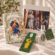 Set Recuerdo del Santuario: libro + emblema + botella + Historia y devoción