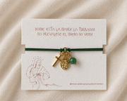 PULSERA DÍA DE LAS MADRES MEDALLA + CRUZ