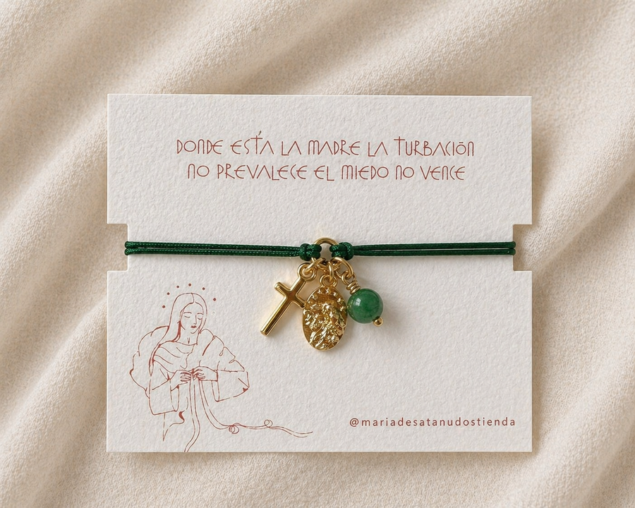 PULSERA DÍA DE LAS MADRES MEDALLA + CRUZ